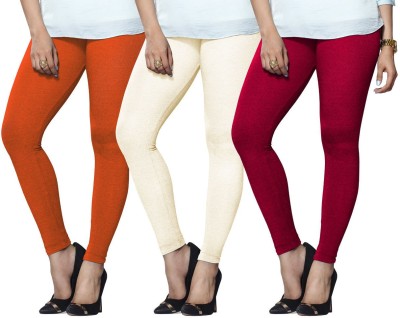 Lyra Ethnic Wear Legging(Pink, Orange, Beige, Solid)