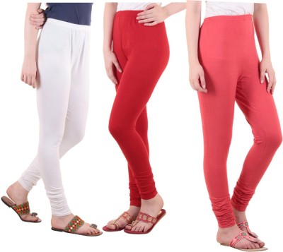 DIAZ Ethnic Wear Legging(Red, White, Pink, Solid)