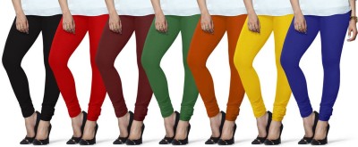 Lyra Ethnic Wear Legging(Dark Blue, Dark Green, Red, Maroon, Black, Orange, Yellow, Solid)