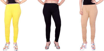 

Fck-3 Legging(Brown, Yellow, Black, Self Design), Lemon yellow
