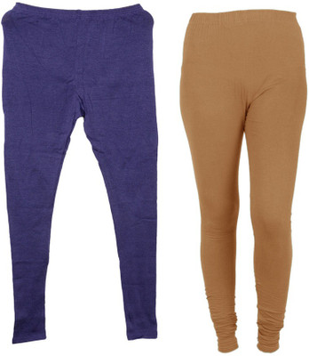 Toddy Ankle Length  Ethnic Wear Legging(Brown, Solid)