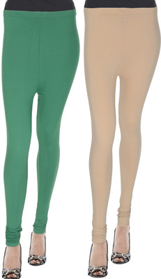 Modish Look Churidar Legging(Green, Solid) available at flipkart for Rs.399