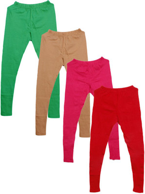 IndiWeaves Ankle Length  Ethnic Wear Legging(Beige, Solid)