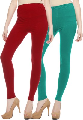 Sakhi Sang Ethnic Wear Legging(Red, Green, Solid)