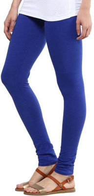 Meandfashion Churidar Legging(Blue, Solid)