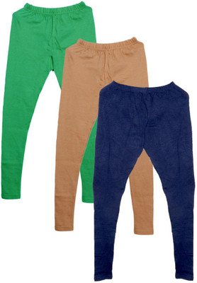 IndiWeaves Ankle Length  Ethnic Wear Legging(Beige, Solid)