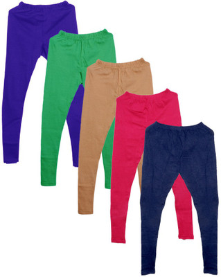 IndiWeaves Ankle Length  Ethnic Wear Legging(Green, Solid)