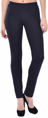 

Finesse Solid Women Dark Blue Tights, Indigo