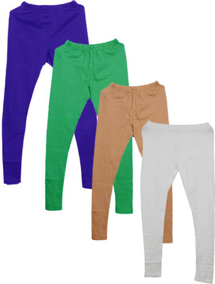 IndiWeaves Ankle Length  Ethnic Wear Legging(Green, Solid)