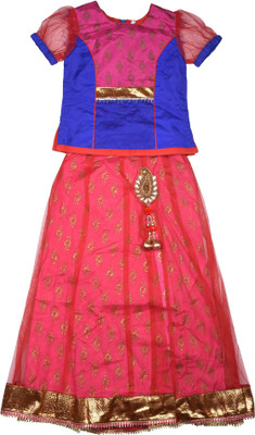 Coffee Bean Girls Lehenga Choli Ethnic Wear Self Design Lehenga Choli(Multicolor, Pack of 1) available at flipkart for Rs.1499