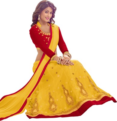 

Today Deal Embroidered Lehenga, Choli and Dupatta Set(Yellow)