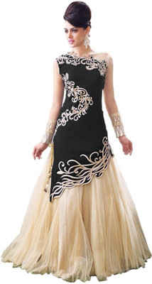 

Shree Creation Embroidered Ghagra Choli(Black, Beige