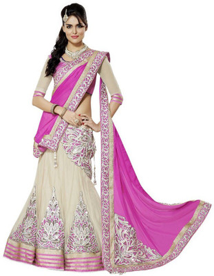 Ambica Fashions Georgette Embroidered Semi-stitched Salwar Suit Dupatta Material Flipkart