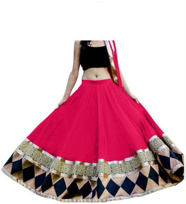 Happy Fashion Embroidered Semi Stitched Lehenga Choli(Pink) Happy Fashion Embroidered Semi Stitched Lehenga Choli(Pink)