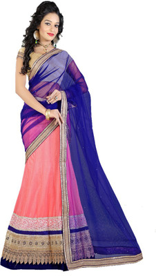 

Araja Self Design Lehenga, Choli and Dupatta Set(Blue, Pink