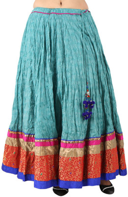

ARYA The Design Gallery Self Design Women's Regular Light Blue Skirt, Teal
