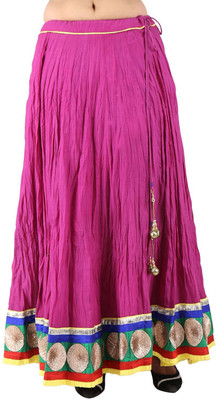 

ARYA The Design Gallery Self Design Women's Regular Purple Skirt