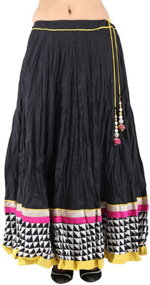 

ARYA The Design Gallery Solid Women's Regular Black Skirt