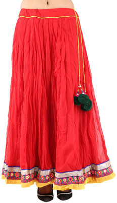 

ARYA The Design Gallery Solid Women's Regular Red Skirt