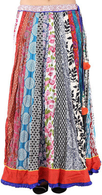 

ARYA The Design Gallery Printed Women's Regular Multicolor Skirt, Multi print lehenga