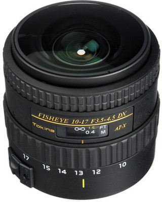 

Tokina 10-17mm F3.5-4.5 AT-X107 FX Fisheye Lens(Black, 10-17mm)