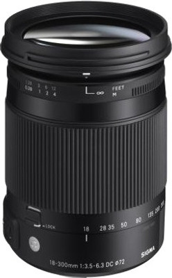 

Sigma 18 - 300 mm f/3.5 - 6.3 Macro DC OS HSM Contemporary Lens for Canon Cameras Lens(Black)