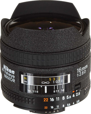 

Nikon AF Fisheye-Nikkor 16 mm f/2.8D Lens Lens(Black, 60)