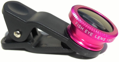 

Universal 3-in-1 Clip-On Fisheye + Wide Angle + Macro Lens Set for mobile phonesPink Mobile Phone Lens(Wide and Macro)