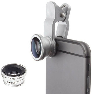 

Mobilegear Universal 3 in 1 Mobile Camera With Macro, Fisheye & Wide Angle for Smartphone Photography Mobile Phone Lens(Wide and Macro)
