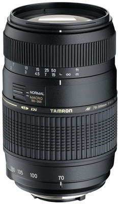 Tamron AF 70 300 mm F/4 5.6 Di LD Macro 1:2 for Nikon Digital SLR Lens for Nikon AF Mount Black