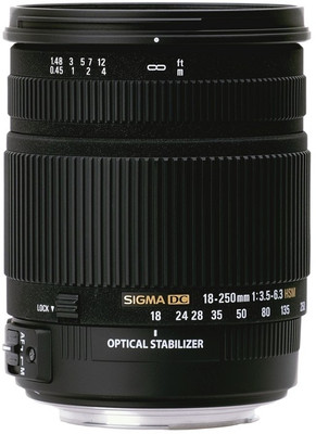 

Sigma 18 - 250 mm F3.5-6.3 DC Macro OS HSM for Canon Digital SLR Lens(Black, 60)