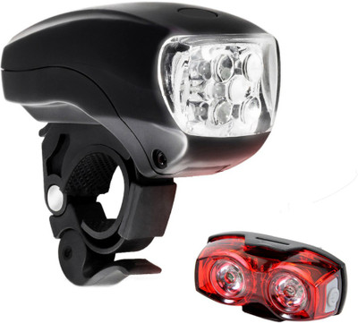 

Dark Horse Imported Bicycle Front Light 5 LED 3 Mode Battery & 1 Watt 3 Mode Twin Eye Battery Rear Light Combo LED Front Rear Light Combo(Black, Red)