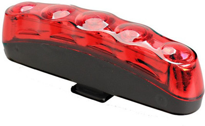 

Futaba Back Strip Lamp Waterproof Anti-shock Bicycle 5 LED Rear Break Light(Red), Black