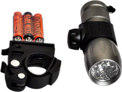 

Dark Horse Imported 9 LED 3 Mode Bicycle Alluminium Alloy Front Light-Torch LED Front Light(Grey)
