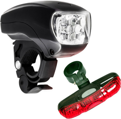 

Dark Horse Imported Bicycle 5 LED Front Light & 5 LED Rear Light Combo LED Front Rear Light Combo(Black, Red)