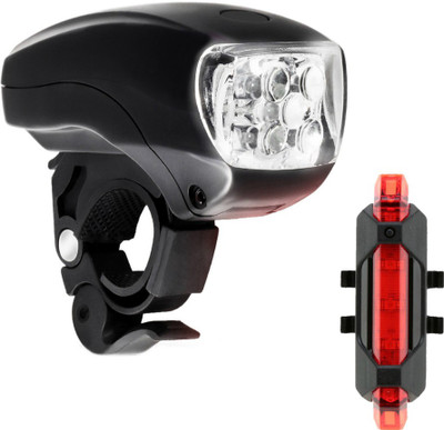 

Dark Horse Imported Bicycle 5 LED Front Light & 5 LED USB Rear Light Combo LED Front Rear Light Combo(Black, Red)