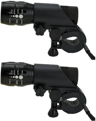 

Shrih Zoom LED Torch with Bicycle Mount Holder LED Front Rear Light Combo(Black)