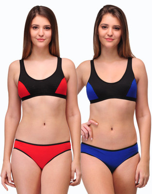 

Urbaano Sports Lingerie Set, Red & blue