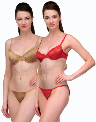 

Urbaano Wedding Lingerie Set, Red & golden