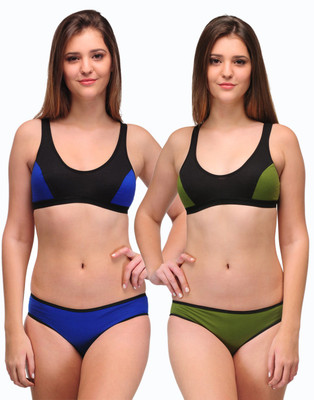 

Urbaano Sports Lingerie Set, Green & blue