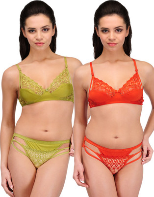 

Urbaano Wedding Lingerie Set, Orange & green