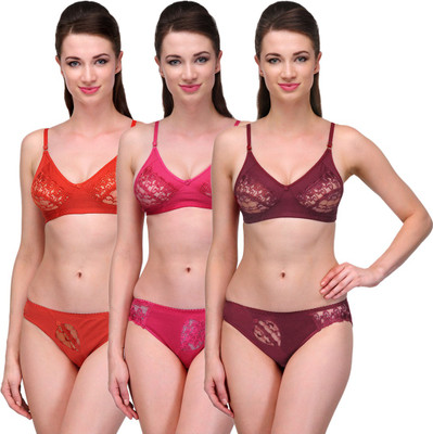 

Urbaano Wedding Lingerie Set, Maroon2;pink2 & red2