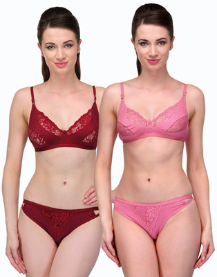 Urbaano Casual Lingerie Set, Pink1 & maroon1