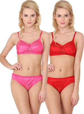 

Urbaano Formal Lingerie Set, Red & pink