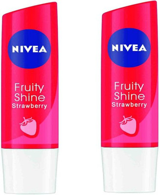 

Nivea Fruity Shine Pack of 2 Strawberry(Pack of: 2, 4.8 g)