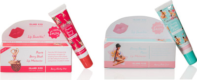 

Island Kiss Organic Lip Moisturiser & Stain with SPF 15 Cherry Blossom Flores, Peurto Berry Blush(Pack of: 2, 28 ml)