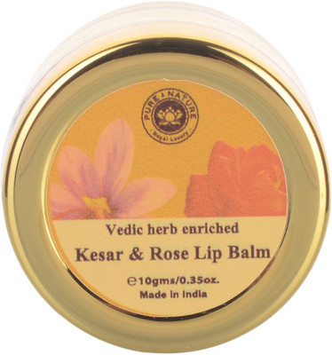 

Pure & Nature Bio Nurishing Lip Balm Kesar & Rose(14 g)