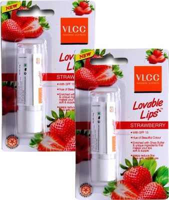 

VLCC Lovable Lips Strawberry(Pack of: 2, 4.5 ml)