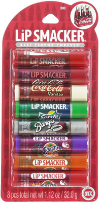 

Lip Smacker glosses Coca-Cola, Cherry, Vanilla, Sprite, Barq's Root Beer, Grape, Orange, and Strawberry.(32.0 g)