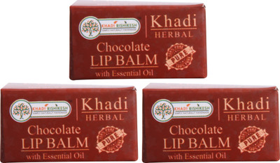 

Khadi Rishikesh Herbal Pack of 3 Lip Balm Chocolate(Pack of: 3, 8 g)
